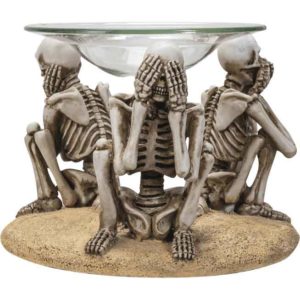 No Evil Skeleton Oil Burner