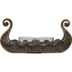 Viking Ship Double Votive Holder