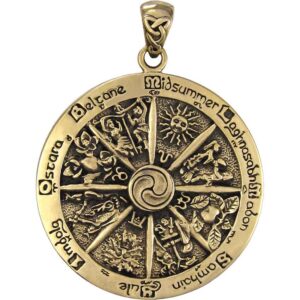 Bronze Wheel of the Year Pendant