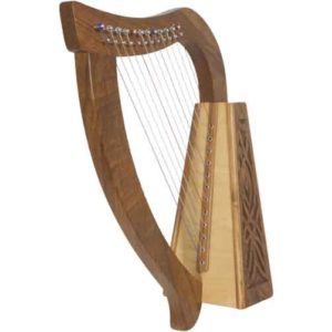 12 String Baby Walnut Harp with Knotwork