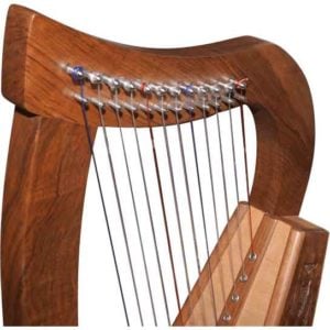 12 String Baby Walnut Harp with Knotwork