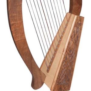 12 String Baby Walnut Harp with Knotwork