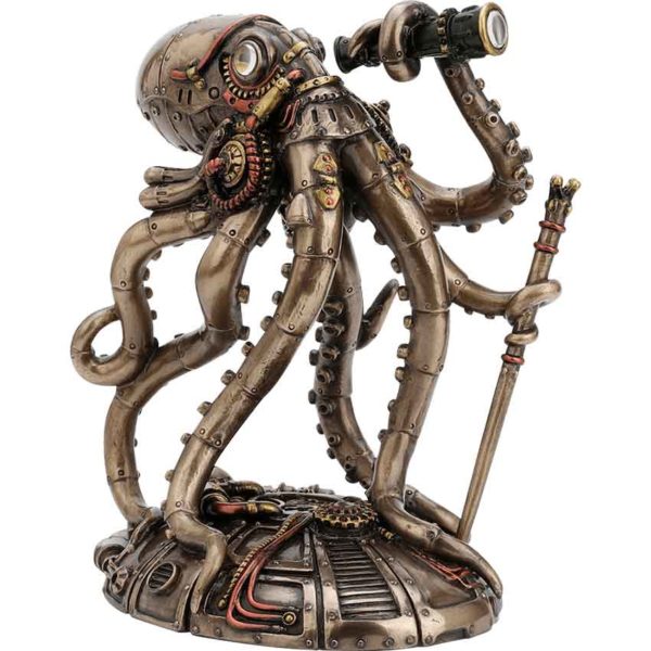 Steampunk Hiker Octopus Statue