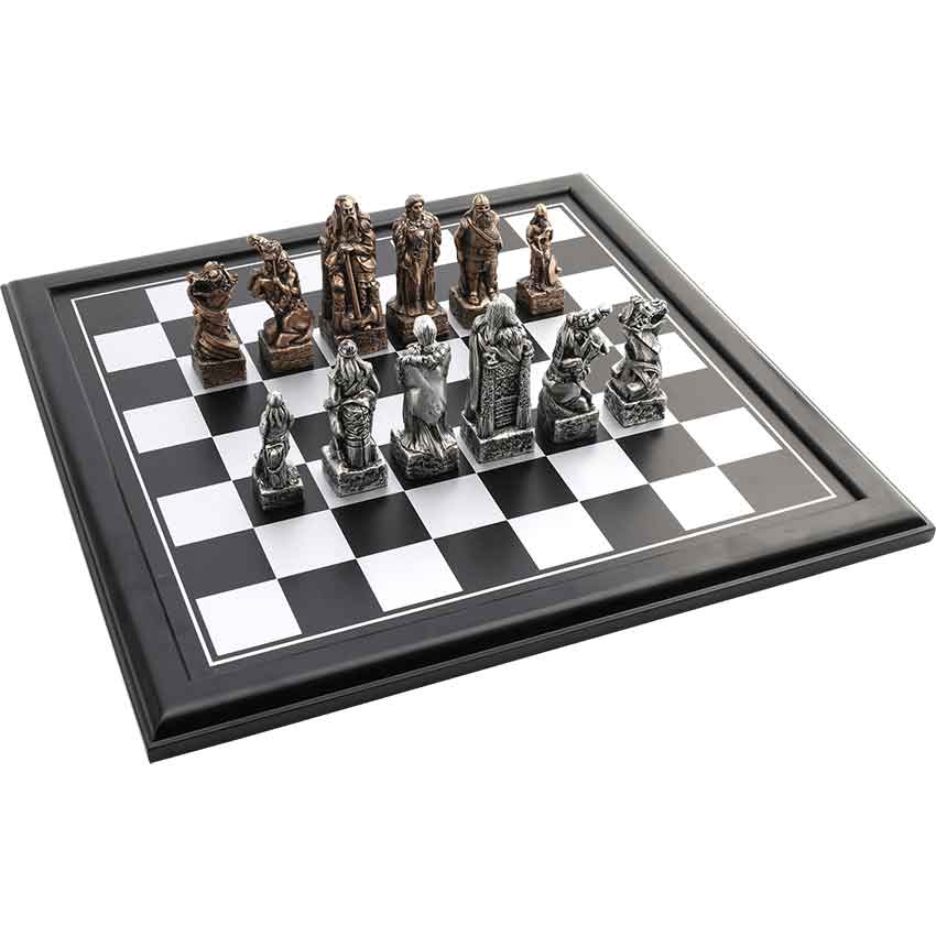 Steampunk Fantasy Chess Set Hand Painted Board Game 