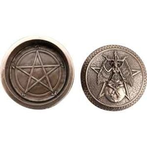 Bronze Baphomet Pentagram Trinket Box