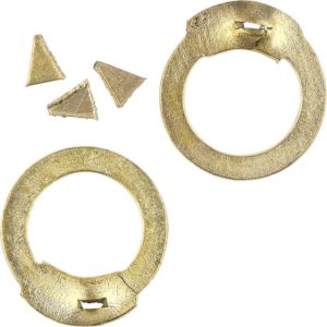 Brass Flat Ring Wedge Riveted Chainmail Rings