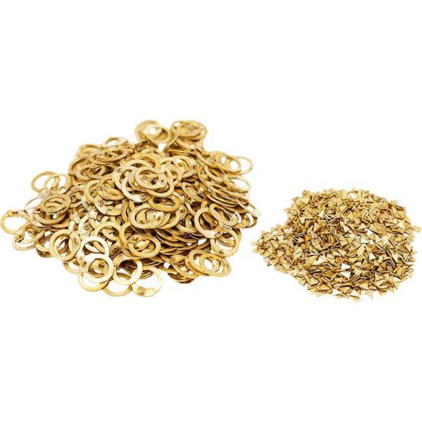 Brass Flat Ring Wedge Riveted Chainmail Rings