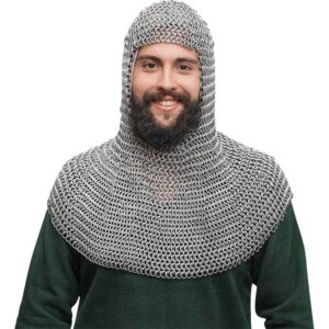 Butted Aluminum and Rubber Chainmail Coif