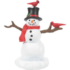 Cardinal Christmas Snowman - Christmas Village Accessories by Department 56