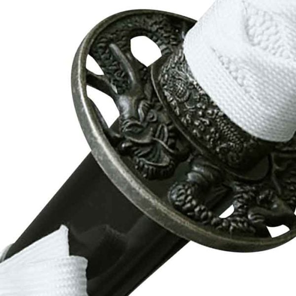 White Hilt Dragon Samurai Katana