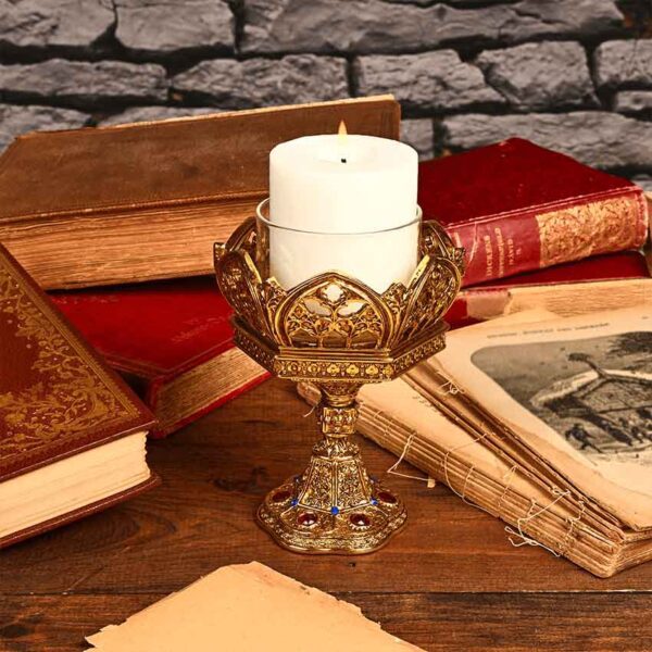 Golden Cathedral Votive Candle Holder