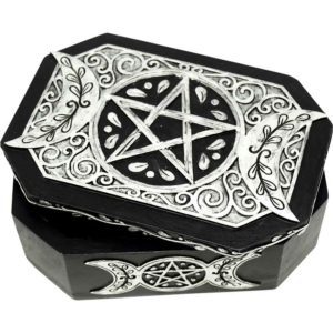 Silver Triple Moon Tarot Box