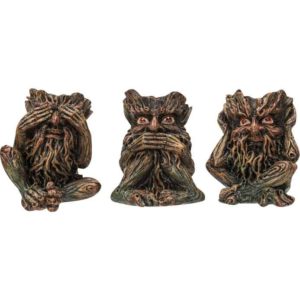 Greenman No Evil Statue Set