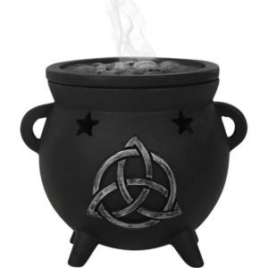 Silver Triquetra Cauldron Incense Burner