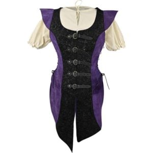 Ylenne Deluxe Long Doublet - Purple with Black