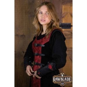 Highland Long Leather Jerkin - Red