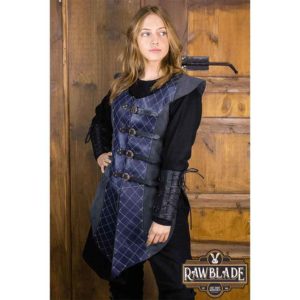 Highland Long Leather Jerkin - Blue
