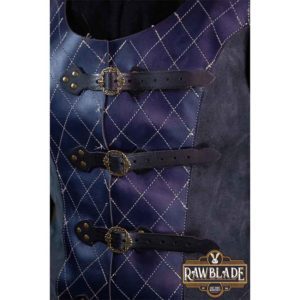 Highland Long Leather Jerkin - Blue