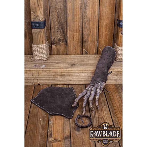 Vryla Split Leather Bracers - Brown