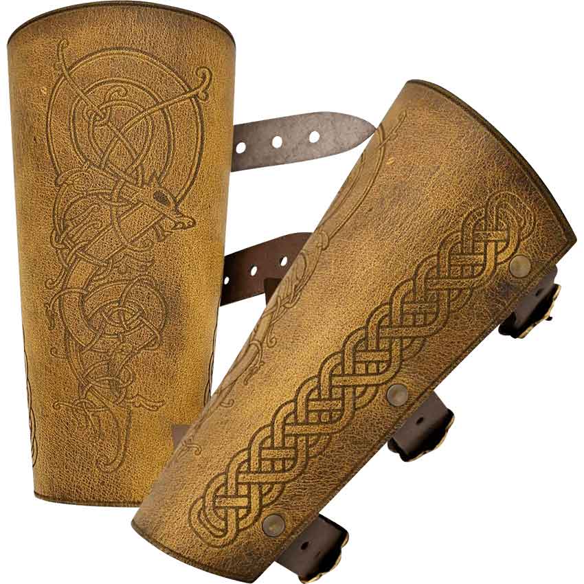 Wyrm Viking Bracers - Medieval Collectibles