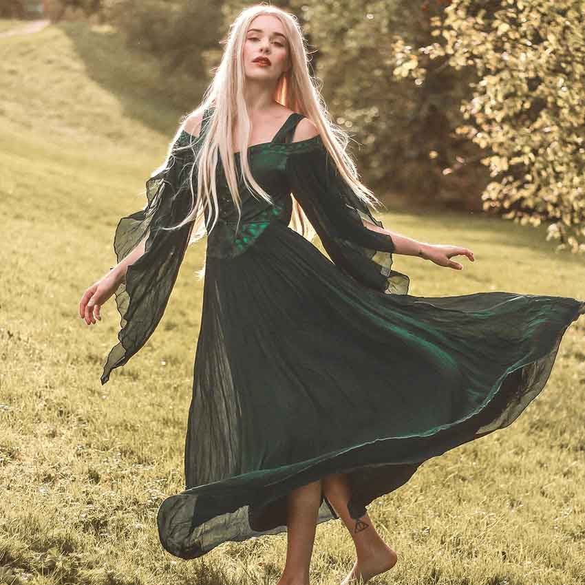 jade green dress