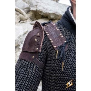 Woodsman Suede Shoulder Armour