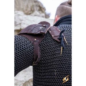 Woodsman Suede Shoulder Armour