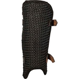 Connor Blackened Chainmail Greaves