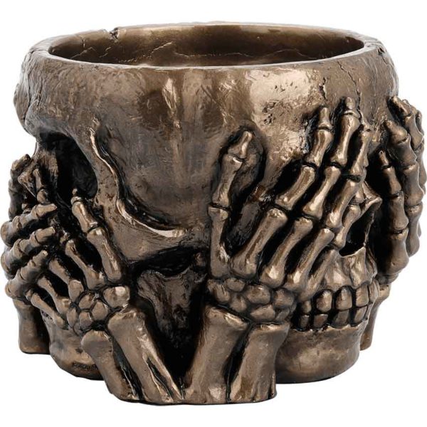 Three Wise Skulls Ashtray