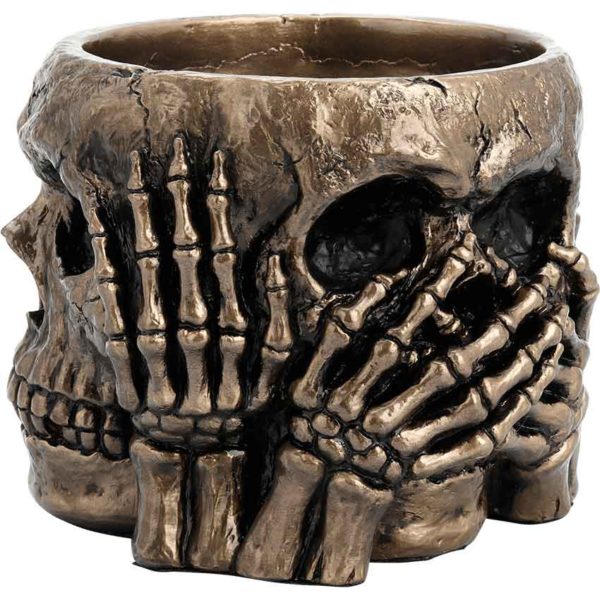 Three Wise Skulls Ashtray