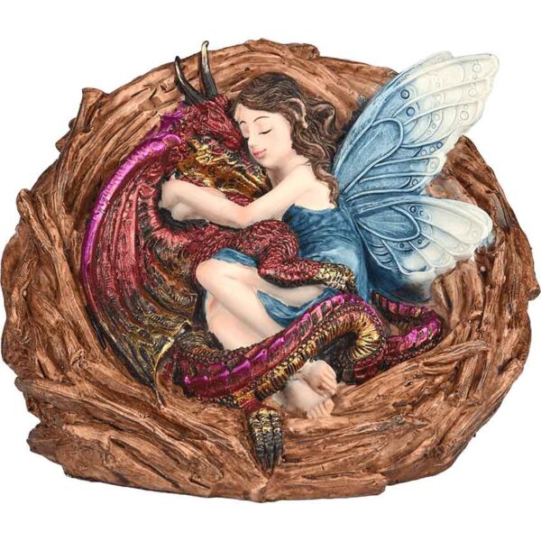 Fairy Nesting with Dragon Statue