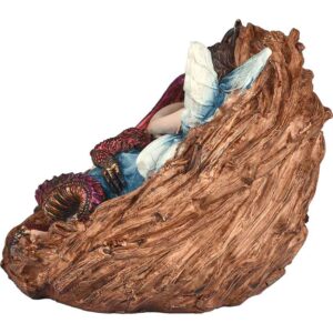Fairy Nesting with Dragon Statue