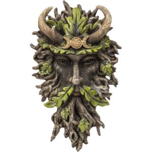 Antlered Triple Moon Greenman Plaque