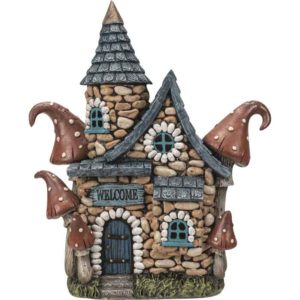 Welcome Cobblestone Fairy Garden House