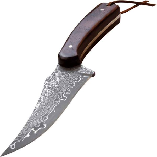 Folded Steel Hunter Knife with Sheath
