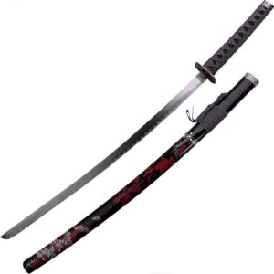 Black Flower Saya Samurai Katana