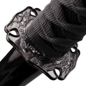 Black Flower Saya Samurai Katana