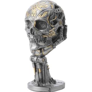 Steampunk Skull in Hand Statue