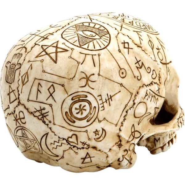 Ritual Sigil Skull Statue