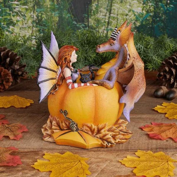 Halloween Hangout Fairy & Dragon Statue