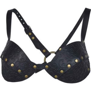 Elven Swirl Leather Bra