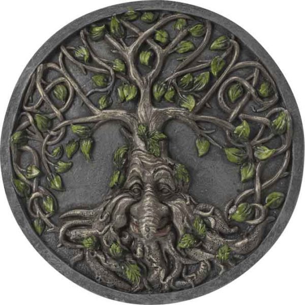 Round Greenman Tree Plaque