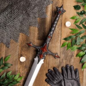 LARP Two-Handed Essessa's Sword - Carbon Silver/Red