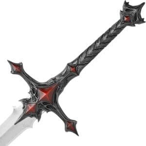 LARP Two-Handed Essessa's Sword - Carbon Silver/Red