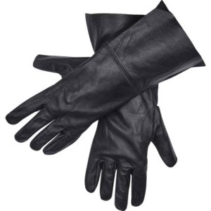 Knightly Leather Gloves - Black