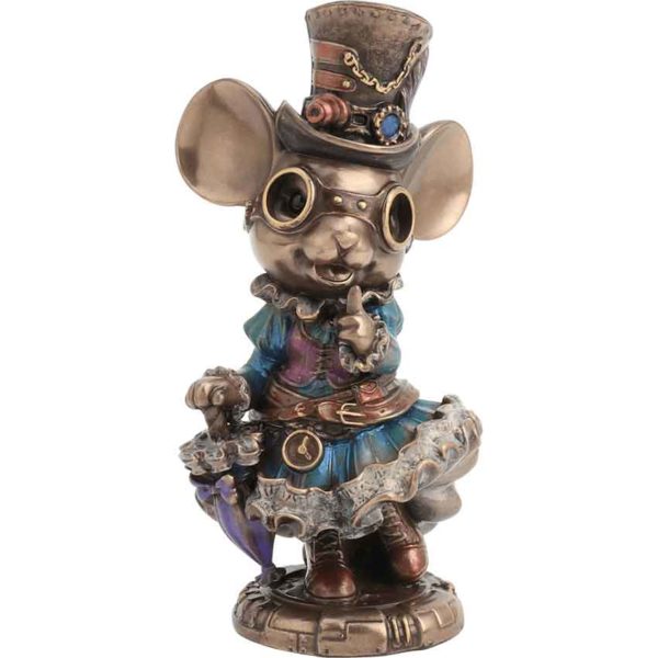 Steampunk Lady Mouse Statue