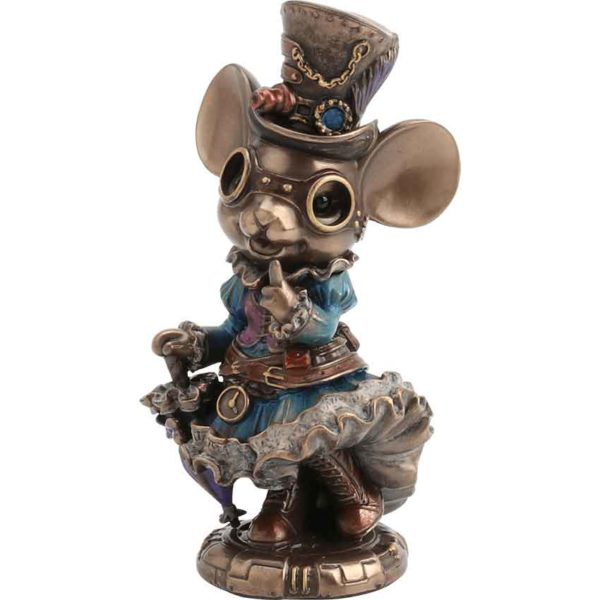 Steampunk Lady Mouse Statue