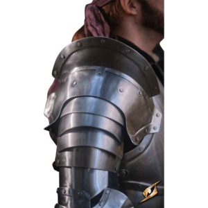 Captain Pauldrons - Polished Steel