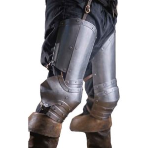 Captain Leg Armour - Polished Steel