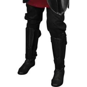 Katharina Blackened Steel Greaves